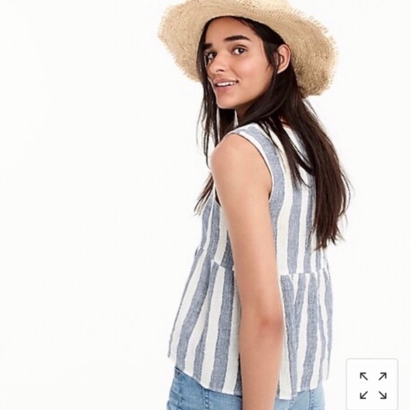 ✨HP✨ [J Crew + Point Sur] Linen Peplum Top - Picture 3 of 7